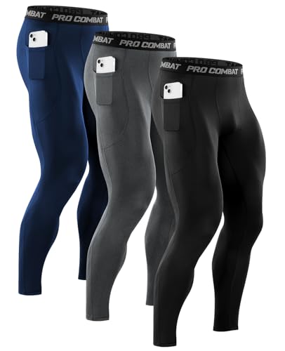 Amazon.com: Niksa 1/3 Pack Men's Compression Pants with Pocket